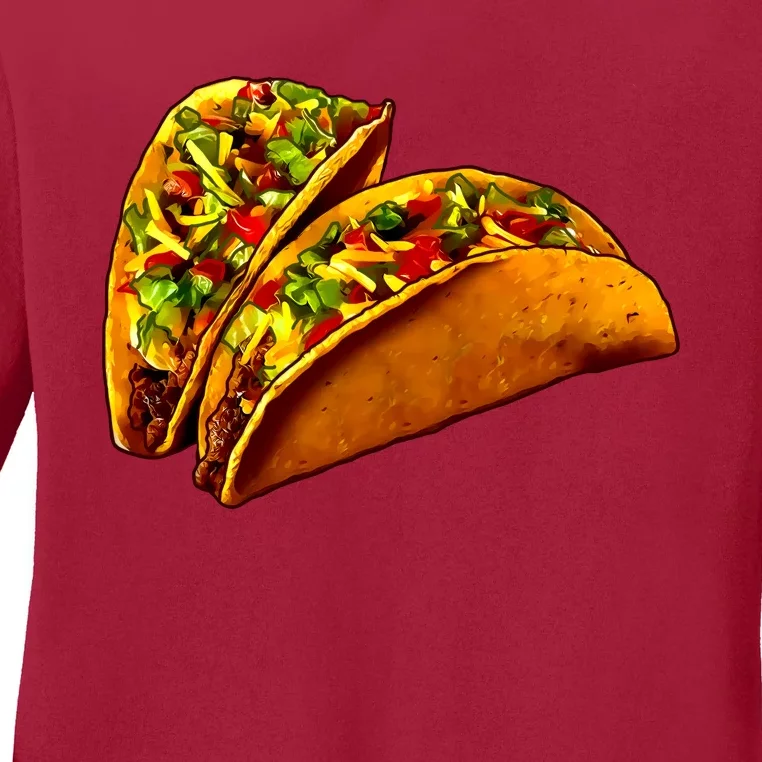 Mexican Tacos Ladies Long Sleeve Shirt