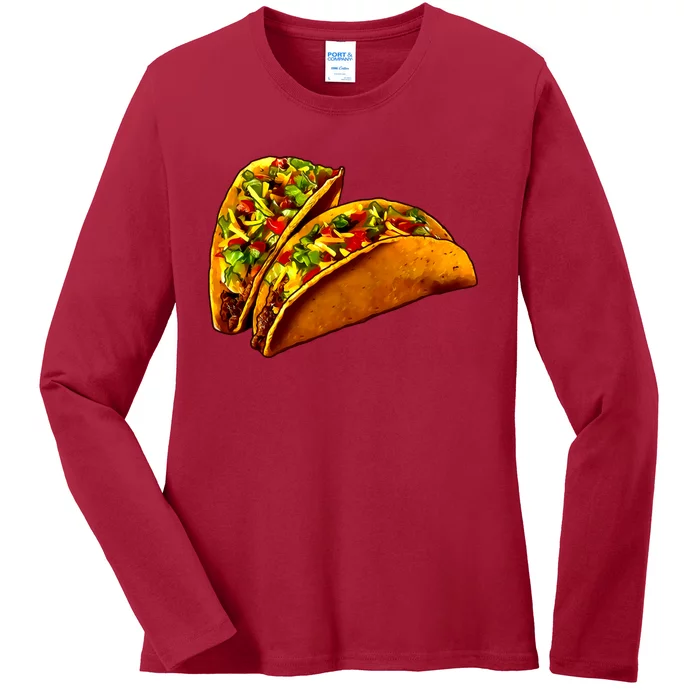 Mexican Tacos Ladies Long Sleeve Shirt