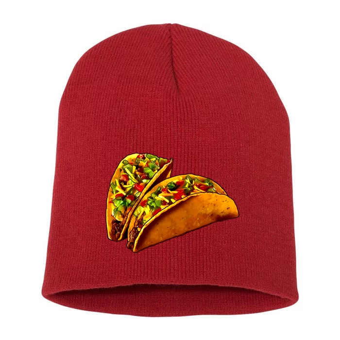 Mexican Tacos Short Acrylic Beanie