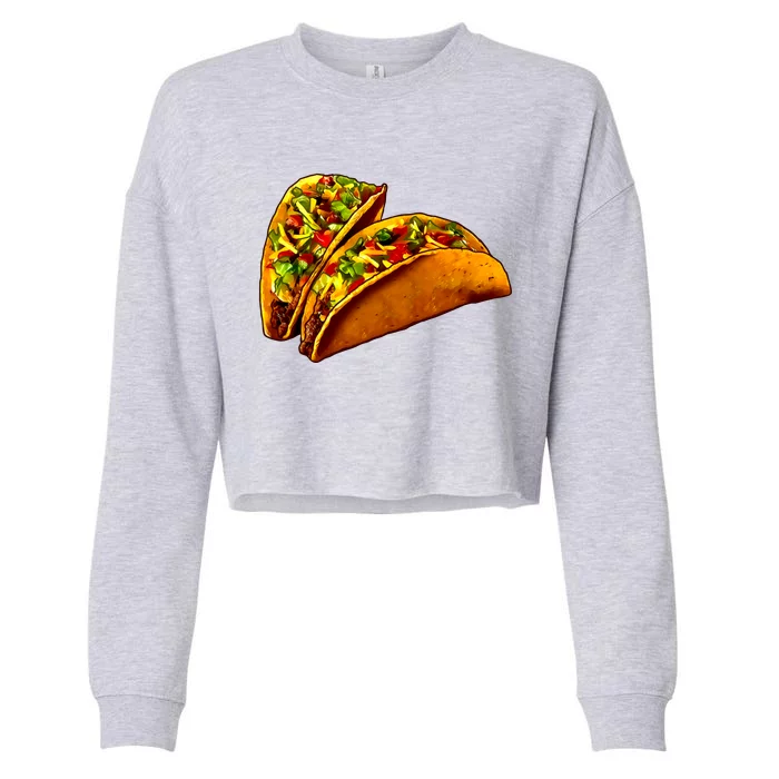 Mexican Tacos Cropped Pullover Crew