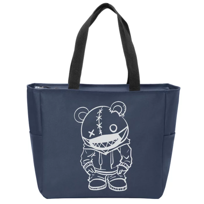 Masked Teddy Zip Tote Bag