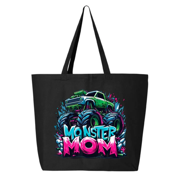 Monster Truck Mom Of The Birthday Boy Matching Family 25L Jumbo Tote