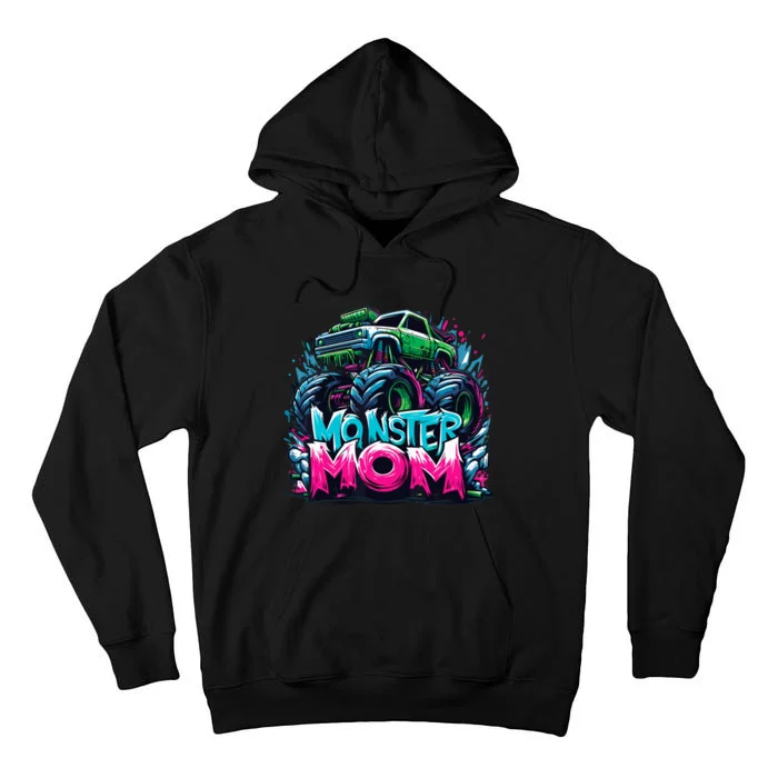 Monster Truck Mom Of The Birthday Boy Matching Family Tall Hoodie