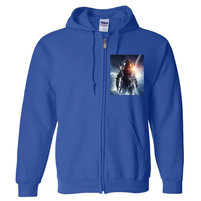 Mission To Mars Space Astronaut Graphic Gift Astronaut Gift Full Zip Hoodie