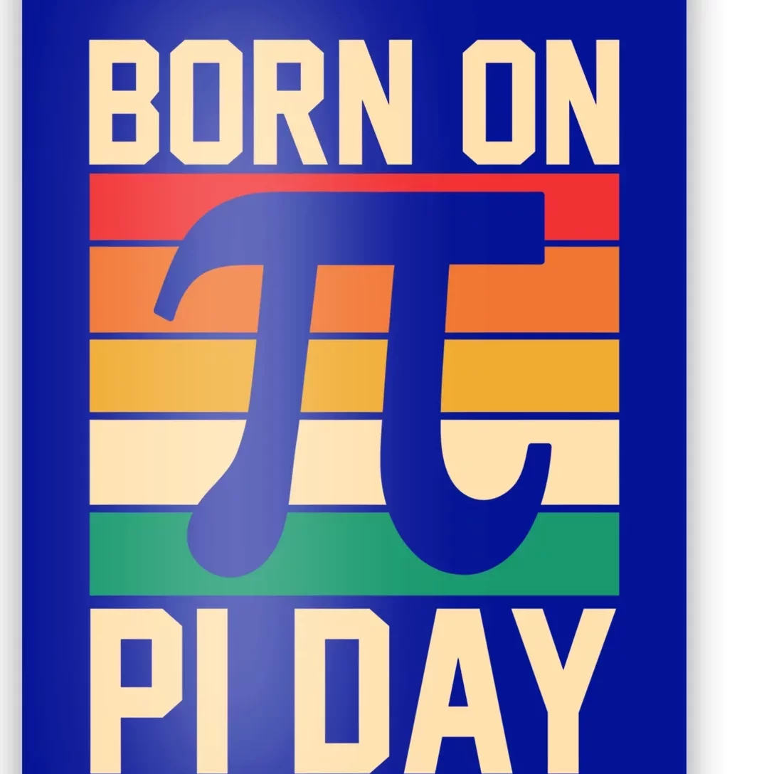 Match Teacher Math Lover Retro Born On Pi Day Birthday Gift Poster