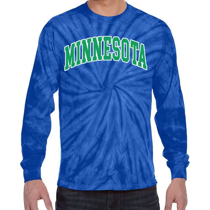 Minnesota Text Tie-Dye Long Sleeve Shirt