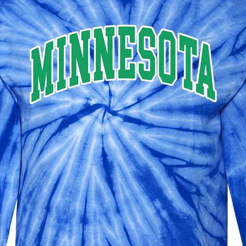 Minnesota Text Tie-Dye Long Sleeve Shirt