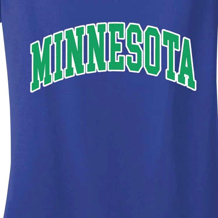 Minnesota Text Women's V-Neck T-Shirt