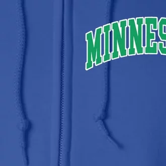 Minnesota Text Full Zip Hoodie