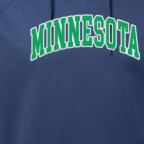 Minnesota Text Performance Fleece Hoodie