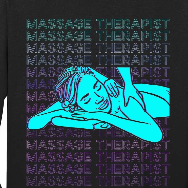 Massage Therapist Massage Therapy Masseuse Retro Tall Long Sleeve T-Shirt