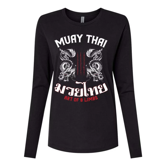 Muay Thai Martial Arts Thai Boxing Coach Lover Gifts Womens Cotton Relaxed Long Sleeve T-Shirt