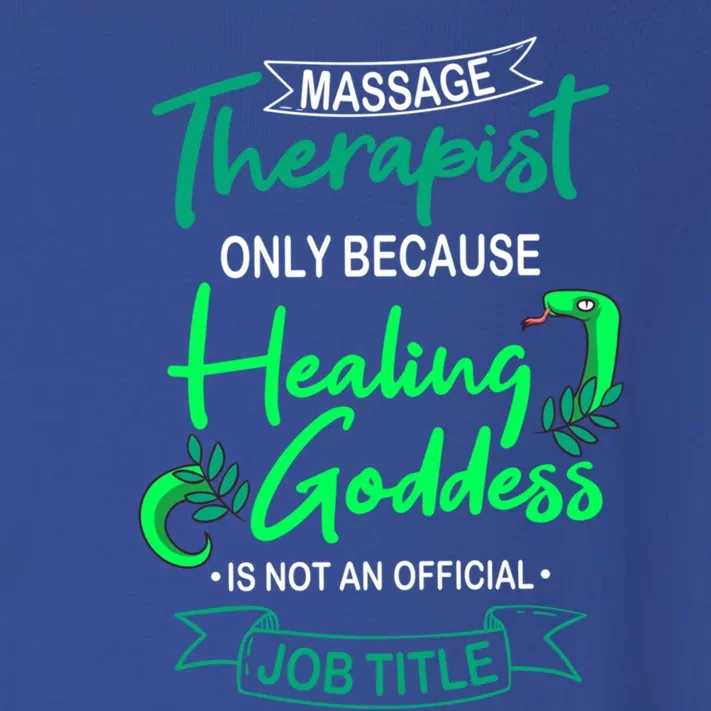 Massage Therapist Masseur Masseuse Therapy Body Treatt Gift Toddler Long Sleeve Shirt