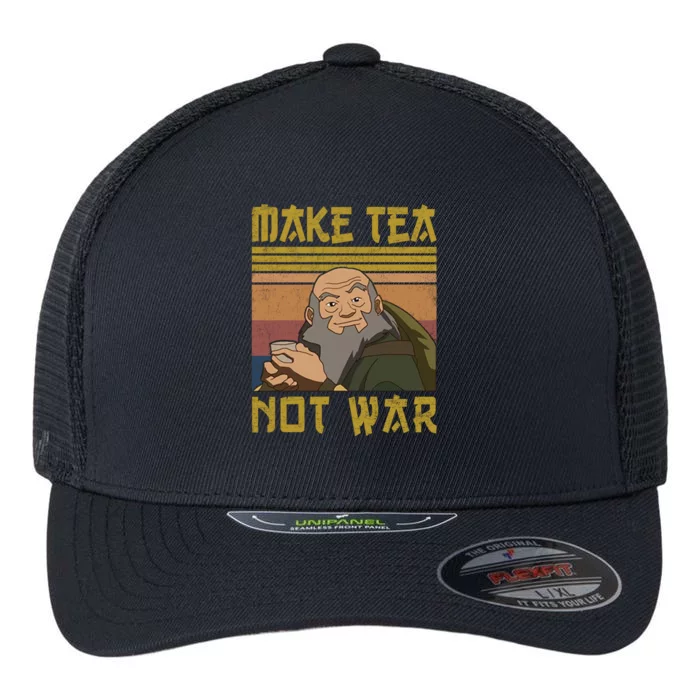 Make Tea Not War Uncle Iroh Vintage Flexfit Unipanel Trucker Cap