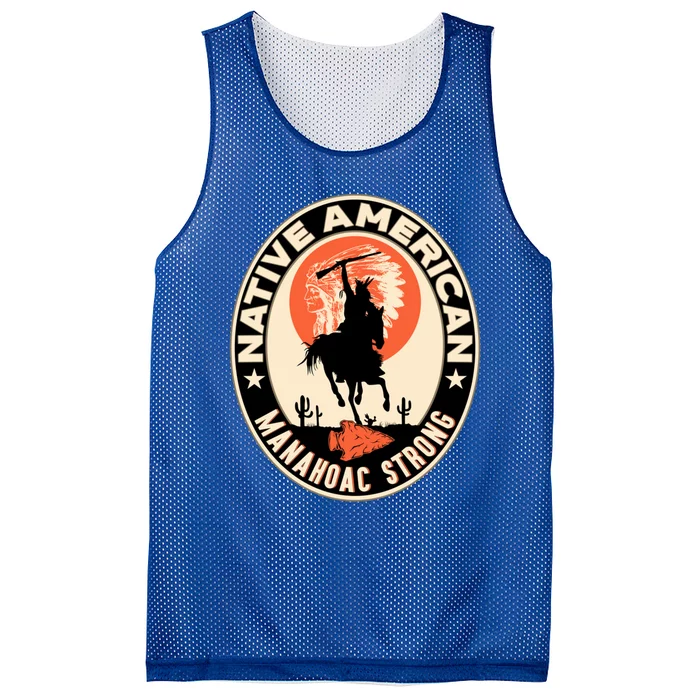 Manahoac Tribe Native American Indian Pride Art Deco Gift Mesh Reversible Basketball Jersey Tank