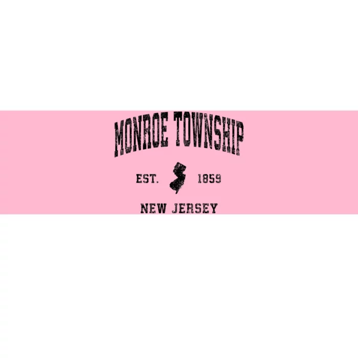 Monroe Township New Jersey Nj Vintage Athletic Black Sports Bumper Sticker