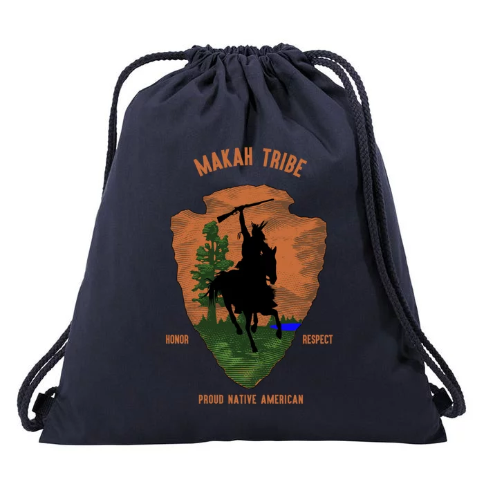 Makah Tribe Native American Indian Pride Vintage Retro Arrow Cool Gift Drawstring Bag