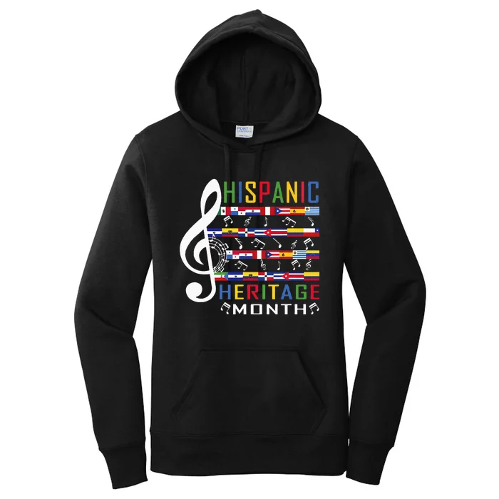 Music Teacher National Hispanic Heritage Month Women's Pullover Hoodie