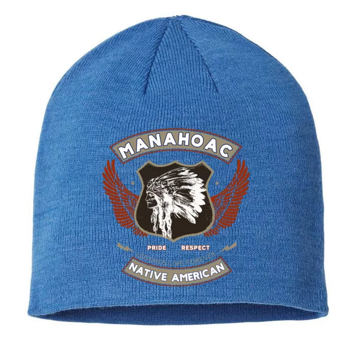 Manahoac Tribe Native American Indian Pride Respect Retro Cute Gift 8 1/2in Sustainable Knit Beanie