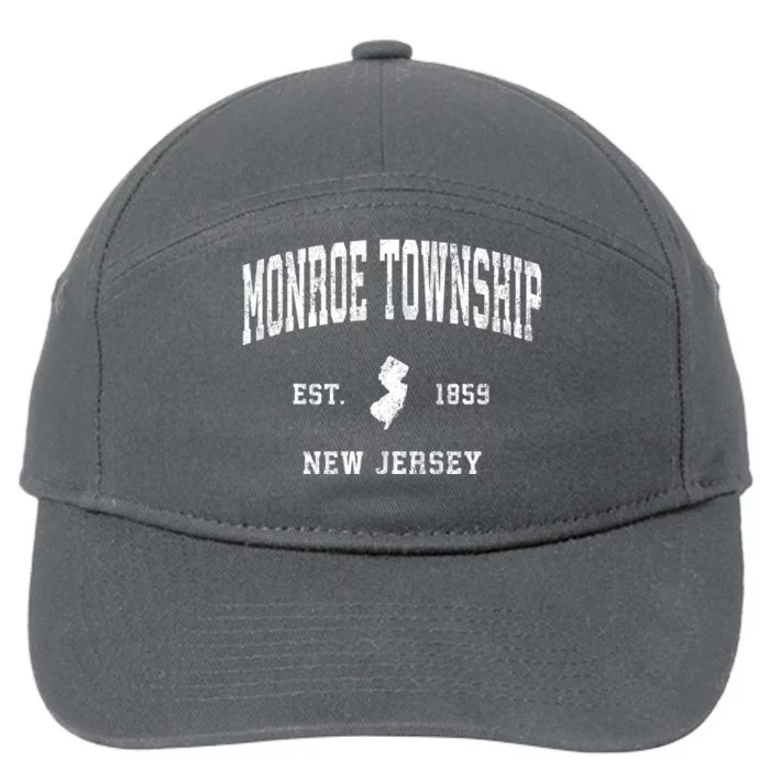 Monroe Township New Jersey Nj Vintage Established Athletic Black Sports 7-Panel Snapback Hat