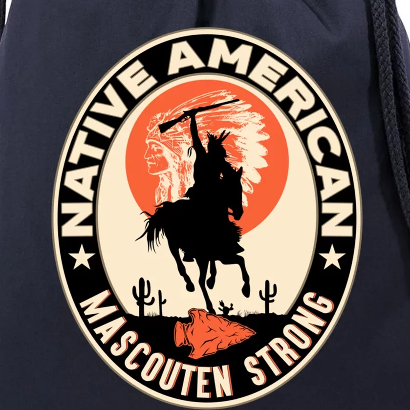 Mascouten Tribe Native American Indian Pride Art Deco Gift Drawstring Bag