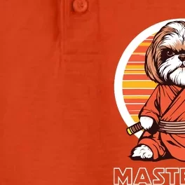 Master Tzu Ninja Shih Tzu Samurai Dog Anime Dry Zone Grid Performance Polo