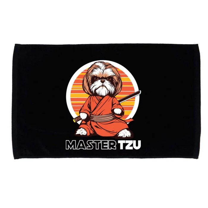 Master Tzu Ninja Shih Tzu Samurai Dog Anime Microfiber Hand Towel