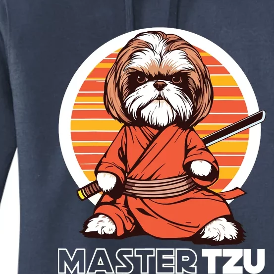 Master Tzu Ninja Shih Tzu Samurai Dog Anime Women's Pullover Hoodie