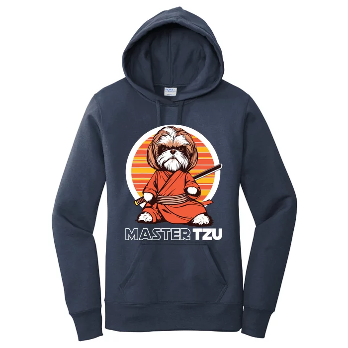 Master Tzu Ninja Shih Tzu Samurai Dog Anime Women's Pullover Hoodie