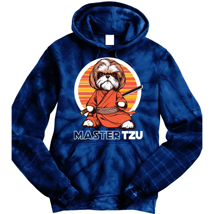 Master Tzu Ninja Shih Tzu Samurai Dog Anime Tie Dye Hoodie