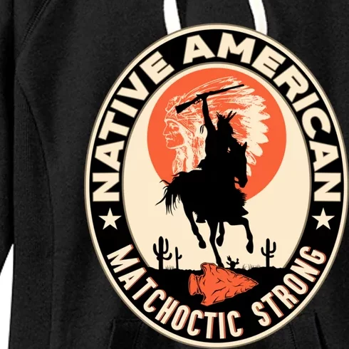 Matchoctic Tribe Native American Indian Pride Art Deco Cool Gift Women's Fleece Hoodie