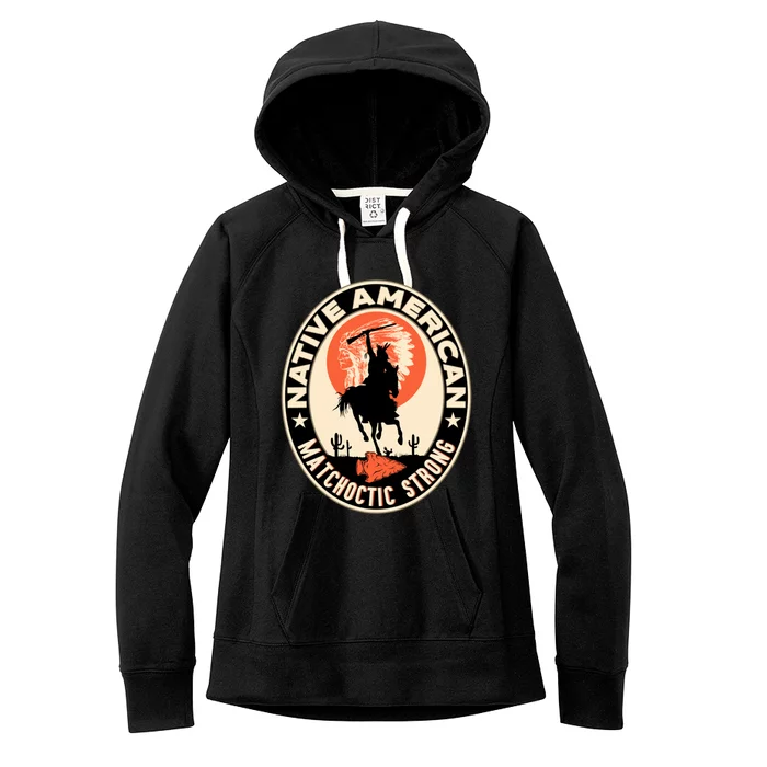 Matchoctic Tribe Native American Indian Pride Art Deco Cool Gift Women's Fleece Hoodie