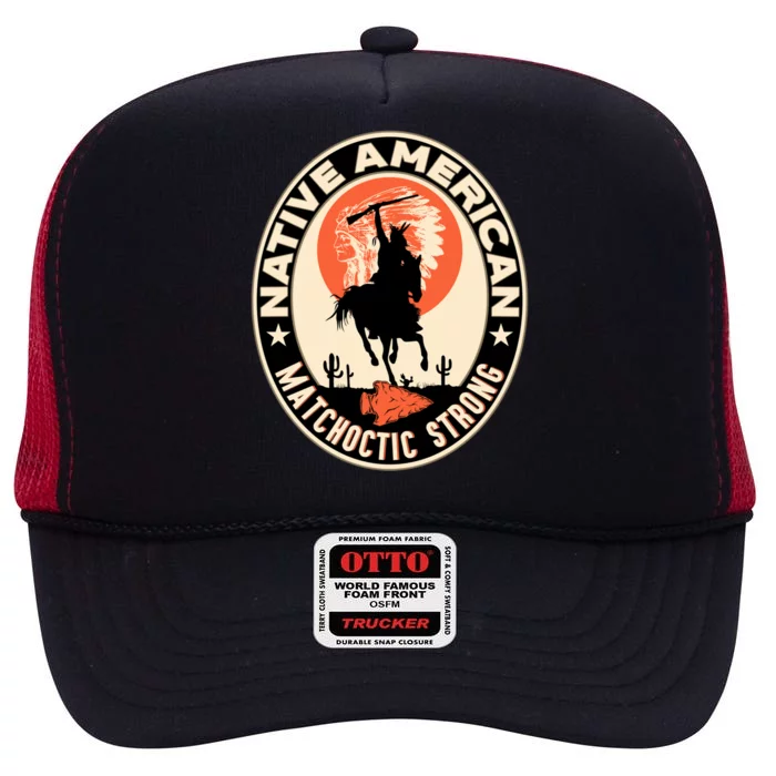 Matchoctic Tribe Native American Indian Pride Art Deco Cool Gift High Crown Mesh Trucker Hat