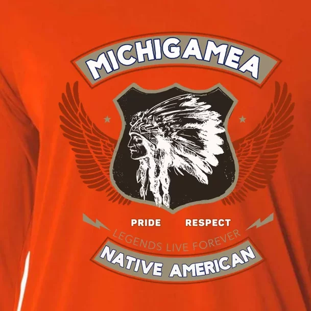 Michigamea Tribe Native American Indian Pride Respect Gift Cooling Performance Long Sleeve Crew