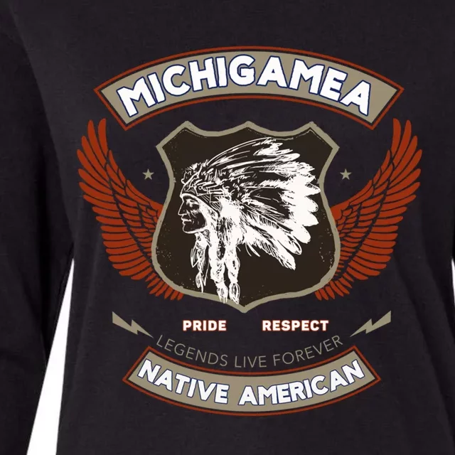 Michigamea Tribe Native American Indian Pride Respect Gift Womens Cotton Relaxed Long Sleeve T-Shirt