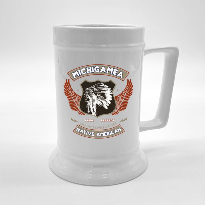 Michigamea Tribe Native American Indian Pride Respect Gift Front & Back Beer Stein