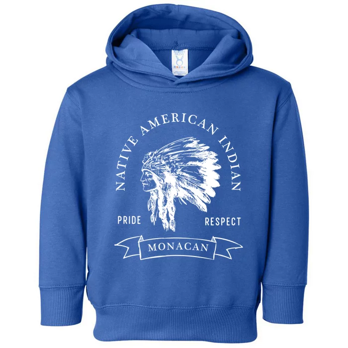 Monacan Tribe Native American Indian Pride Respect Vintage Great Gift Toddler Hoodie