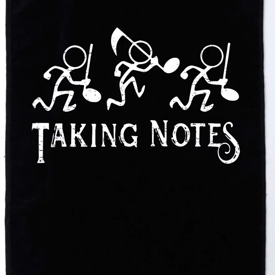 Musical Taking Notes Music Lovers Teachers Platinum Collection Golf Towel