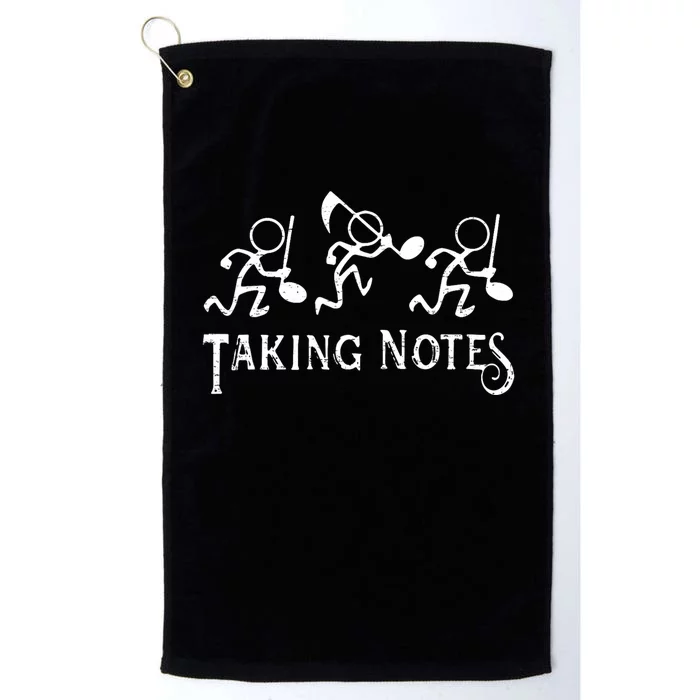 Musical Taking Notes Music Lovers Teachers Platinum Collection Golf Towel