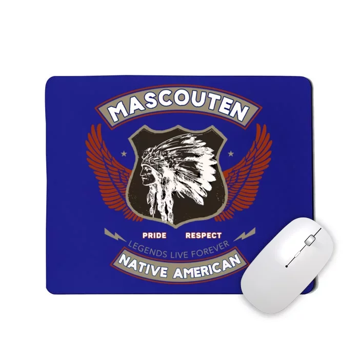 Mascouten Tribe Native American Indian Pride Respect Retro Gift Mousepad