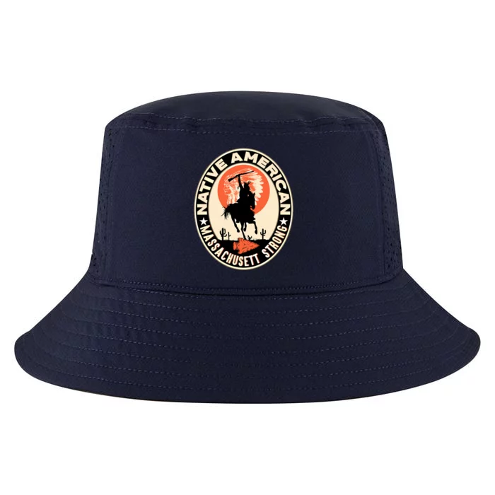 Massachusett Tribe Native American Indian Pride Art Deco Gift Cool Comfort Performance Bucket Hat