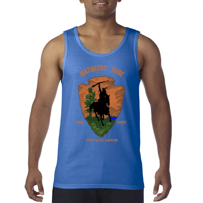 Matinecoc Tribe Native American Indian Pride Vintage Retro Gift Tank Top