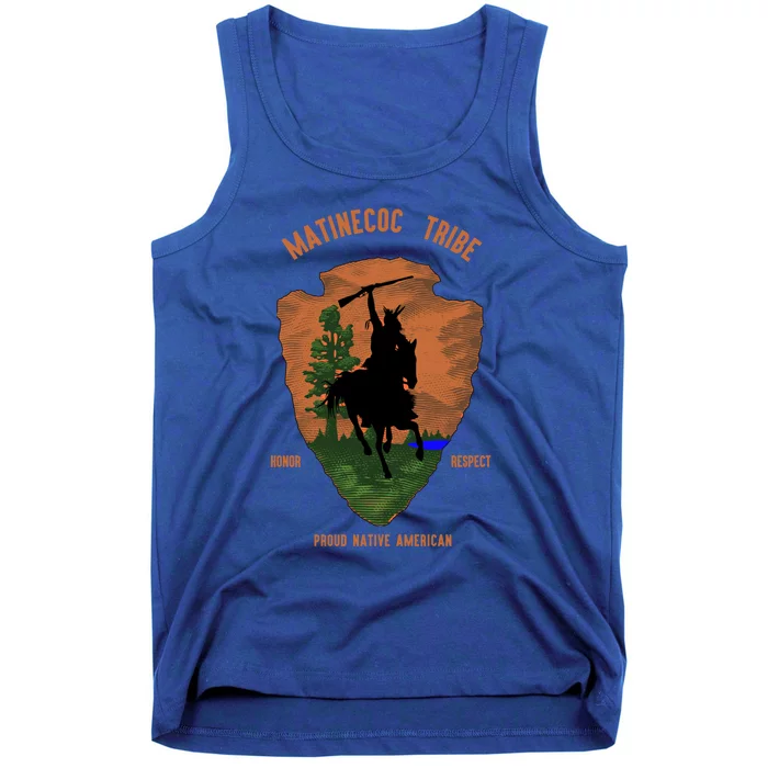 Matinecoc Tribe Native American Indian Pride Vintage Retro Gift Tank Top