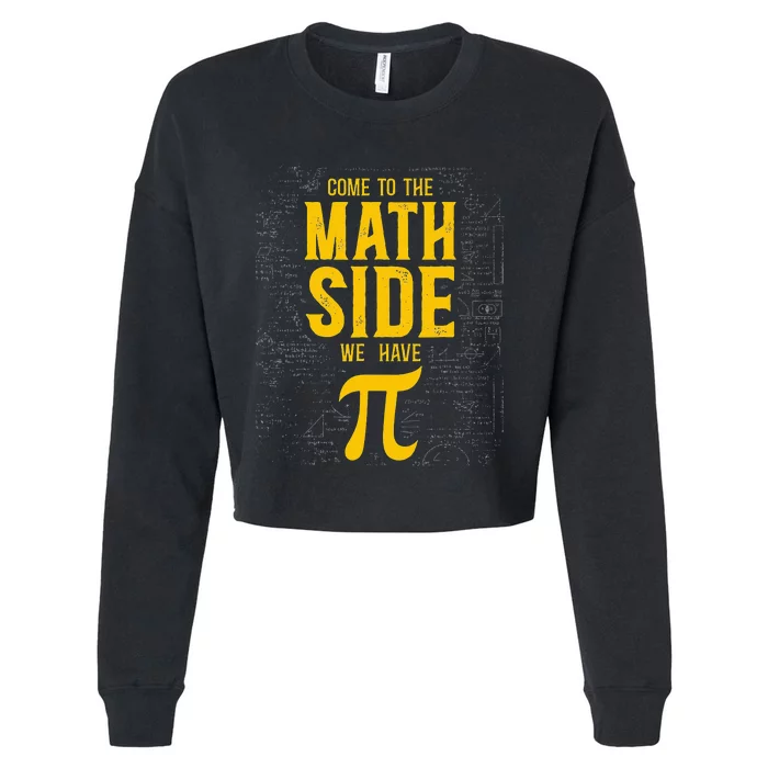 Math Teacher Nerd Student Pi Day Cropped Pullover Crew