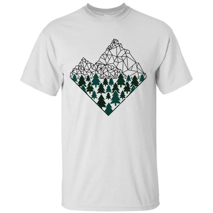 Mountains Trekking Nature Hiking Camping Outdoor Hiker Gift Tall T-Shirt