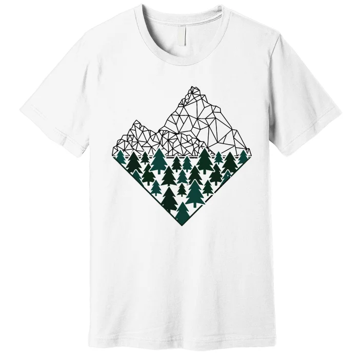 Mountains Trekking Nature Hiking Camping Outdoor Hiker Gift Premium T-Shirt