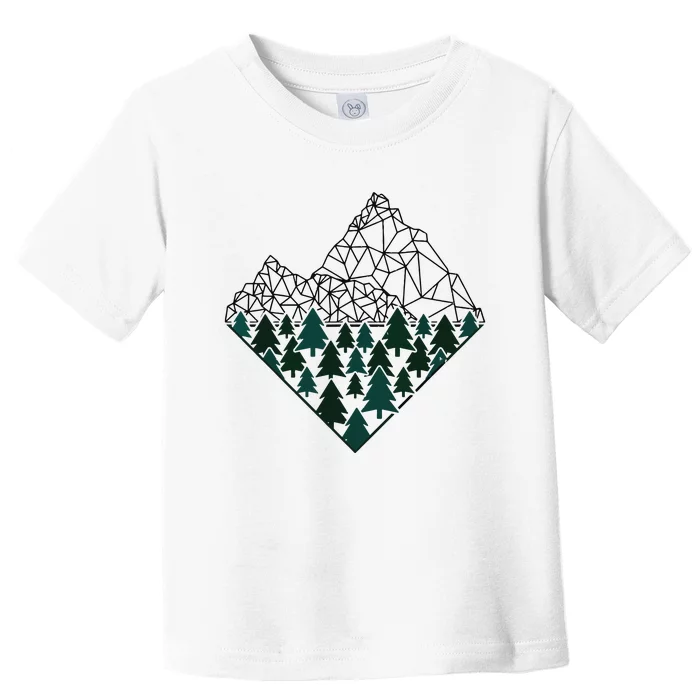 Mountains Trekking Nature Hiking Camping Outdoor Hiker Gift Toddler T-Shirt