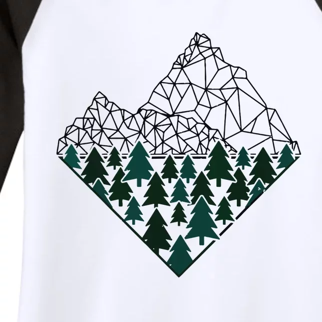 Mountains Trekking Nature Hiking Camping Outdoor Hiker Gift Women's Tri-Blend 3/4-Sleeve Raglan Shirt