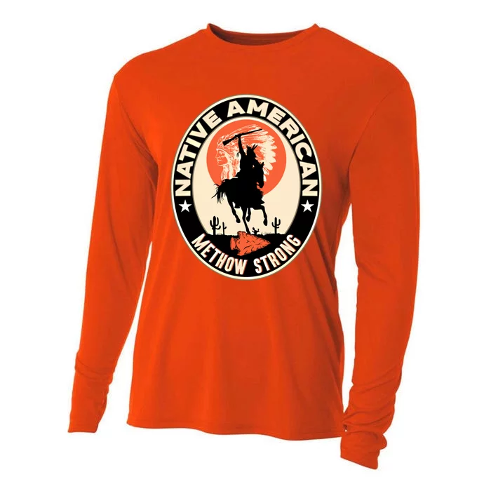 Methow Tribe Native American Indian Pride Art Deco Great Gift Cooling Performance Long Sleeve Crew