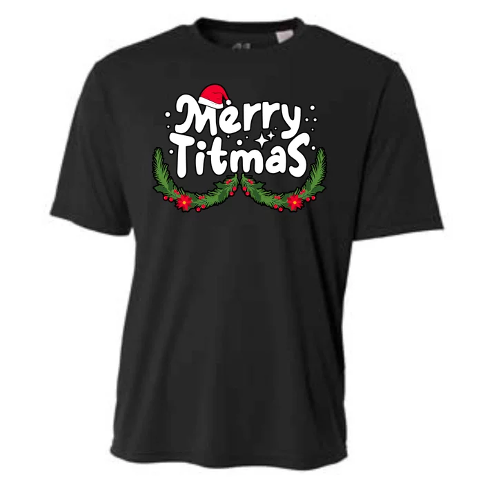 Merry Titmas Naughty Christmas Xmas Cooling Performance Crew T-Shirt